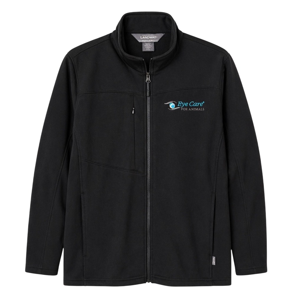 Landway Soft-Shell Full Zip Jacket Black Eye Care for Animals Logo Womens 2XL